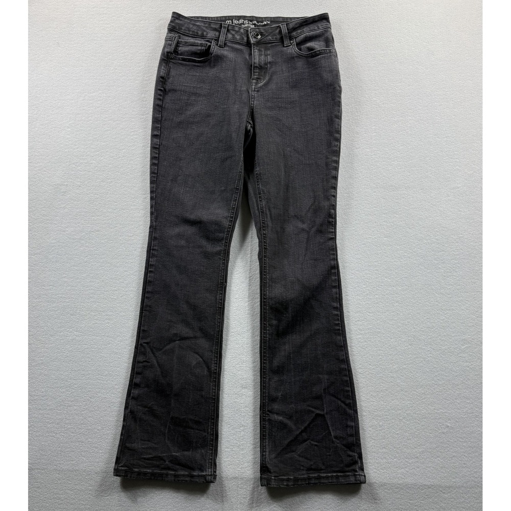 Maurices M Jeans‎ Womens 10 Gray Charcoal Wash Bootcut Mid Rise Stretch 30x30